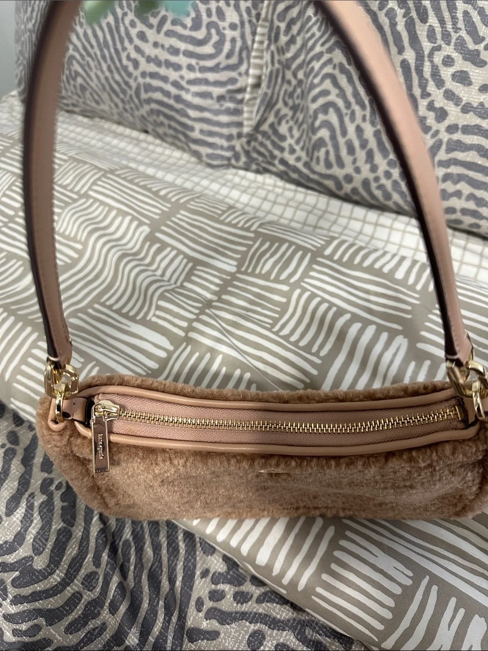 Kate Spade faux fur handbag